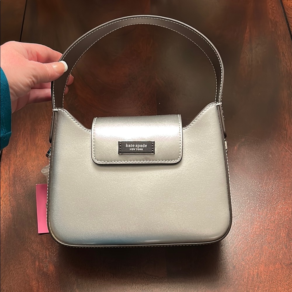 Kate Spade Sam Icon Starlight Silver Women's Mini Hobo Bag